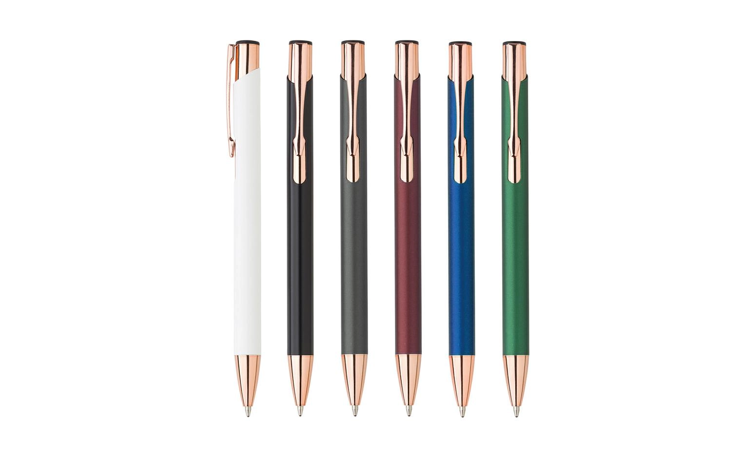 Immagine NAIROBI- PENNA A SFERA IN ALLUMINIO DETTAGLI IN ROSE GOLD