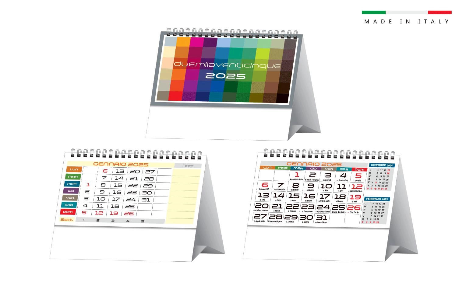 Immagine CALENDARIO DA TAVOLO TRIMESTRALE COLOR 19x14,5