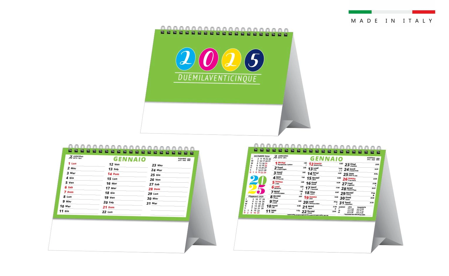 Immagine Calendario da tavolo TRIMESTRALE MULTICOLOR 19x14,5