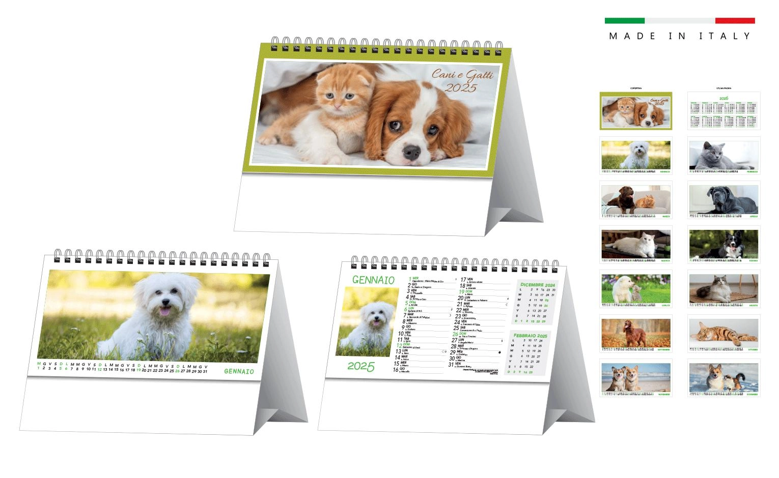Immagine Calendario da tavolo CANI & GATTI 19x14,5
