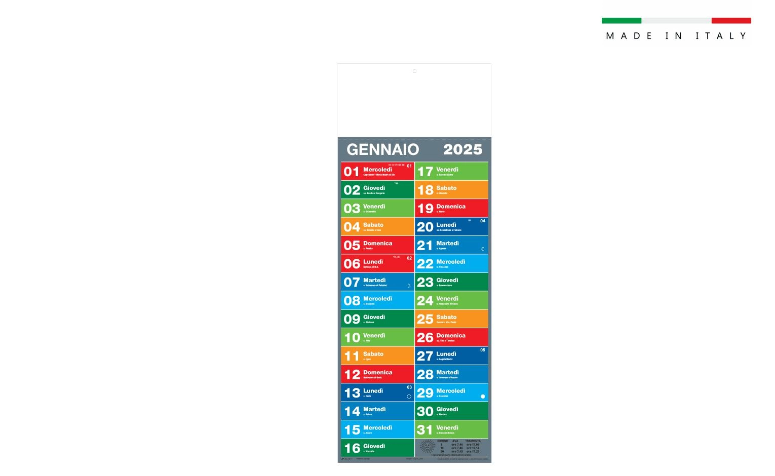 Immagine Calendario SILHOUETTE MULTICOLOR mensile 22,5x59,5