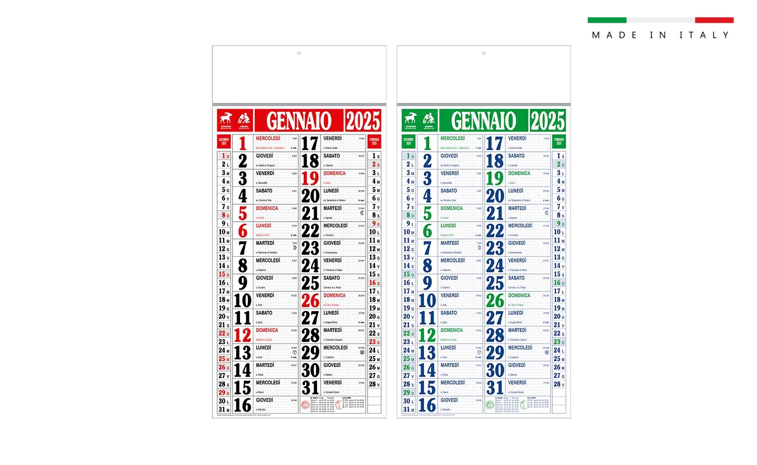 Immagine Calendario mensile OLANDESE MAXI QUADRETTATO 33x70