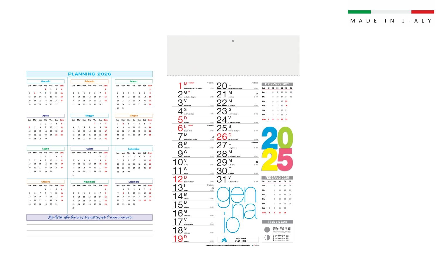 Immagine Calendario mensile OLANDESE STYLE 12 fogli