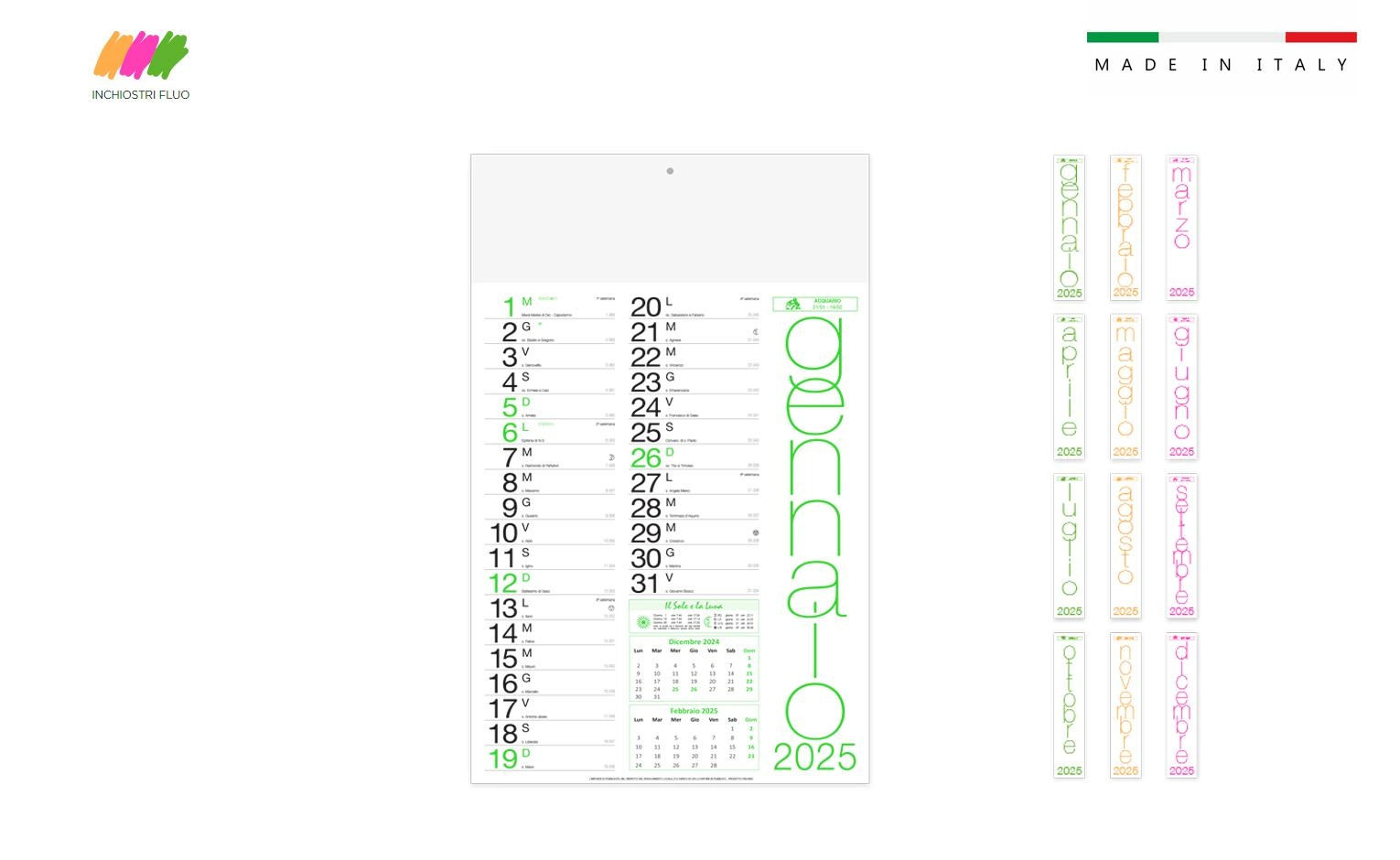 Immagine Calendario mensile olandese MULTIFLUO 31x49