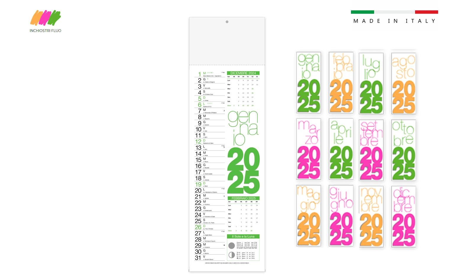 Immagine Calendario mensile silhouette MULTIFLUO 14,7x49