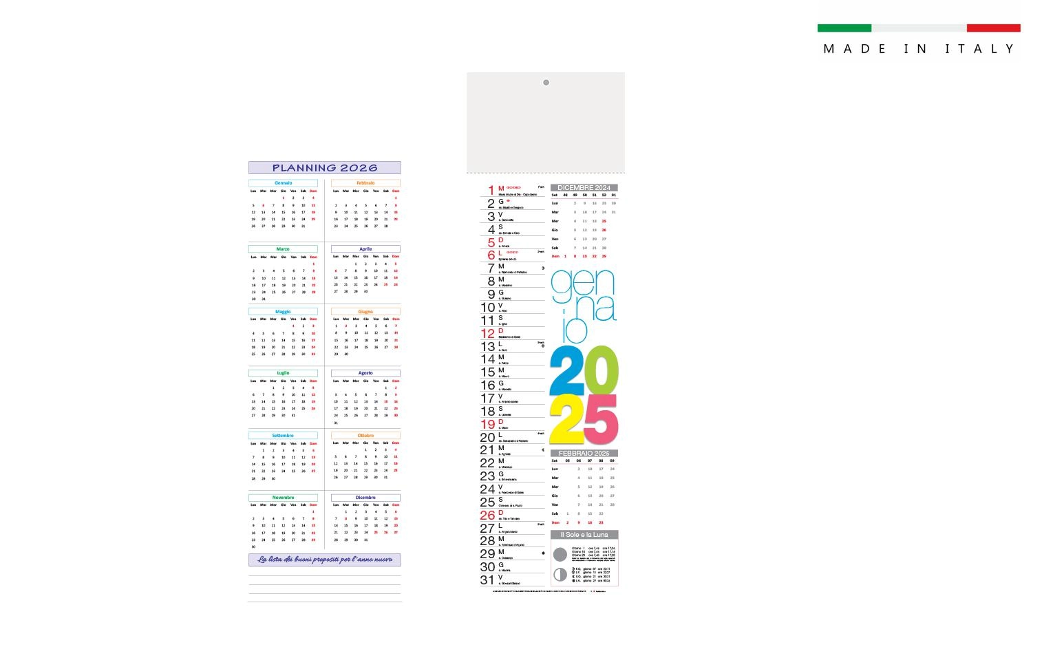 Immagine Calendario OLANDESE SILHOUETTE STYLE 4 COLORI 14x47