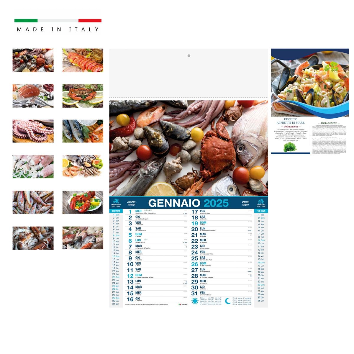 Immagine Calendario SAPORI DEL MARE mensile 12 fogli 28,8x47