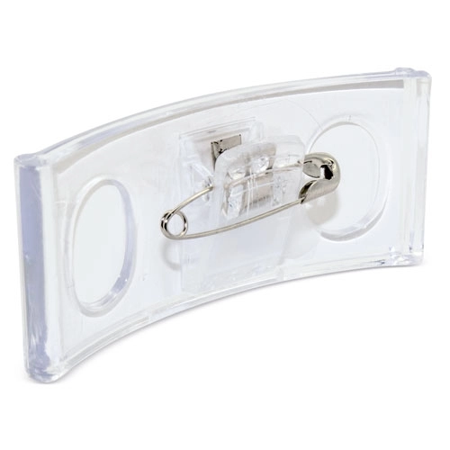 Immagine PORTABADGE CON SPILLA CURVO 
