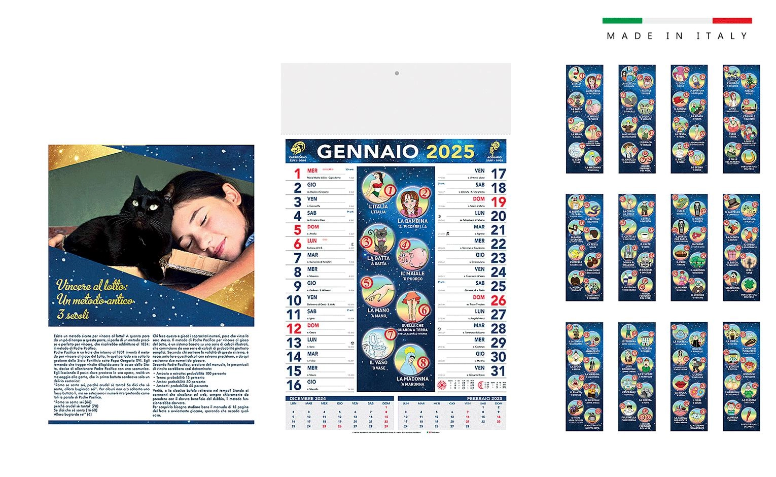 Immagine Calendario CABALA mensile 12 fogli 28,8x47