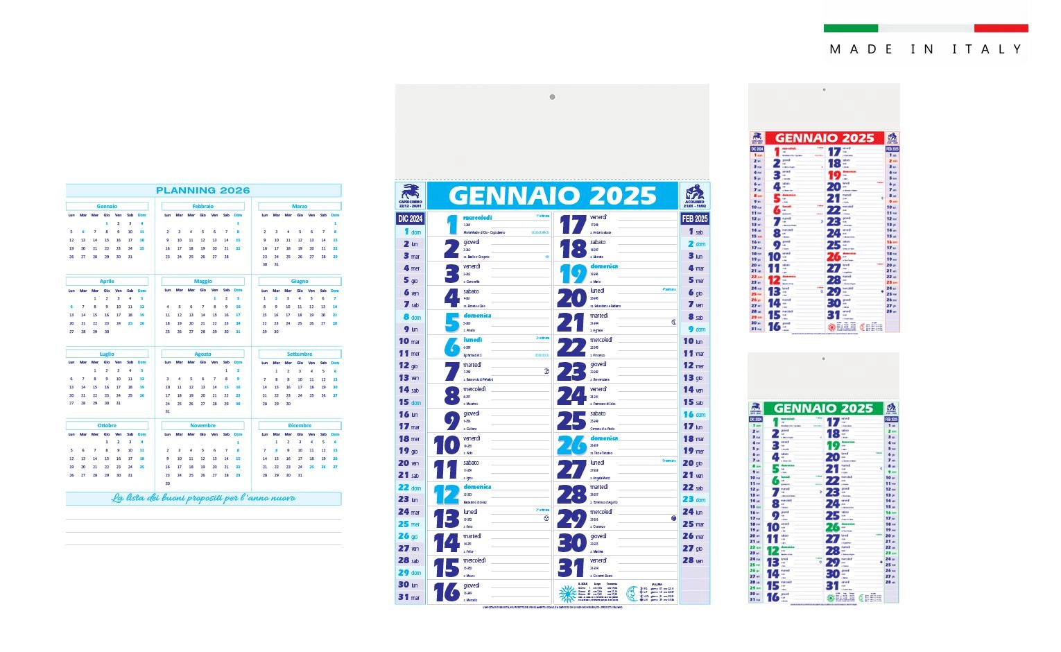 Immagine Calendario mensile OLANDESE TRENDY 12 fogli
