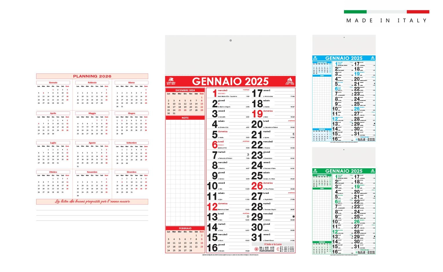 Immagine Calendario mensile OLANDESE NOTES 12 fogli