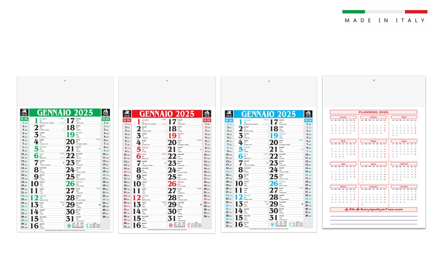 Immagine Calendario mensile OLANDESE STANDARD 12 fogli