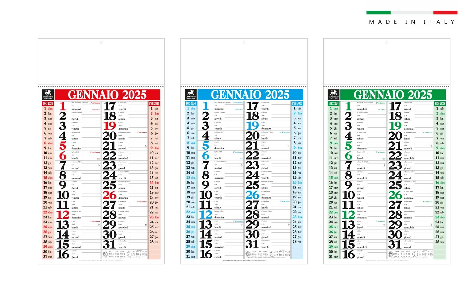 Immagine Calendario mensile OLANDESE GIGANTE 12 fogli 31x53,5