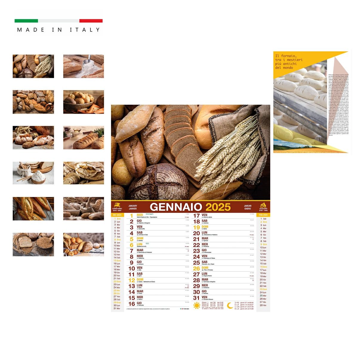 Immagine Calendario IL PANIFICIO mensile 12 fogli 28,8x47