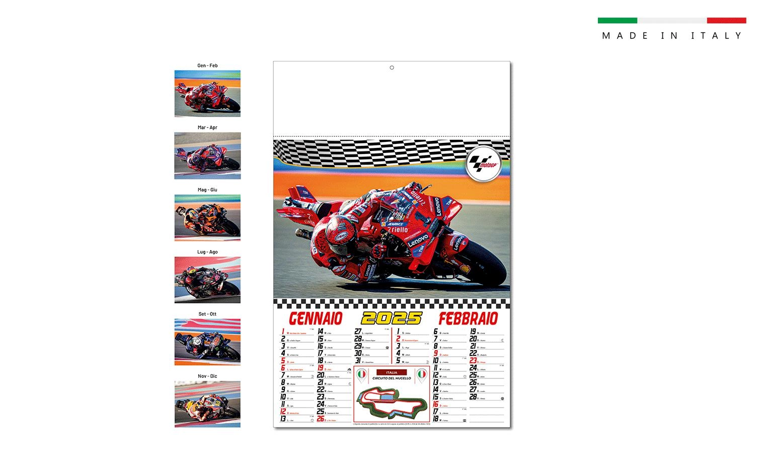 Immagine CALENDARIO BIMESTRALE MOTO GP 6 FOGLI 32x48