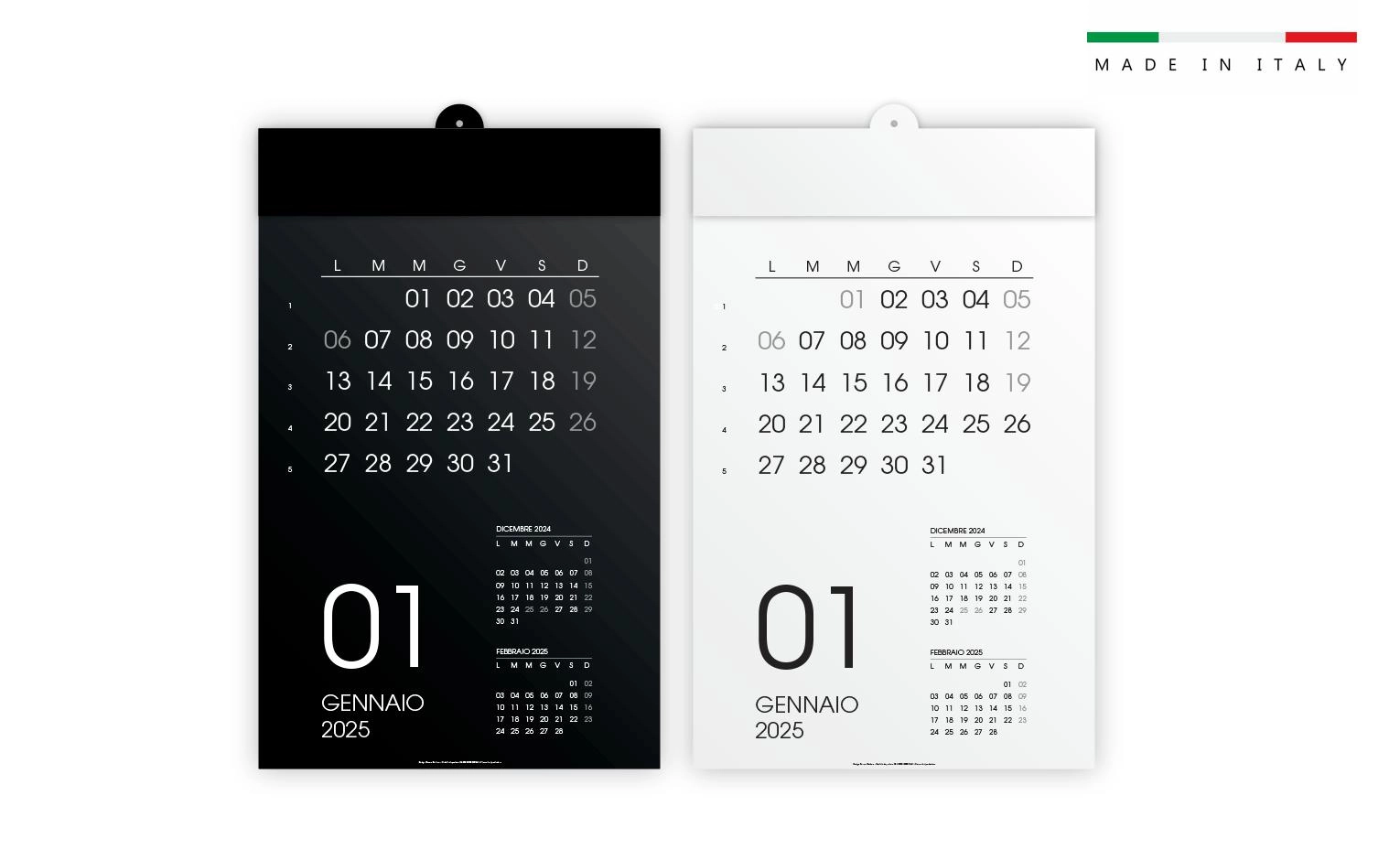 Immagine Calendario da parete BLACK & WHITE mensile 12 fogli