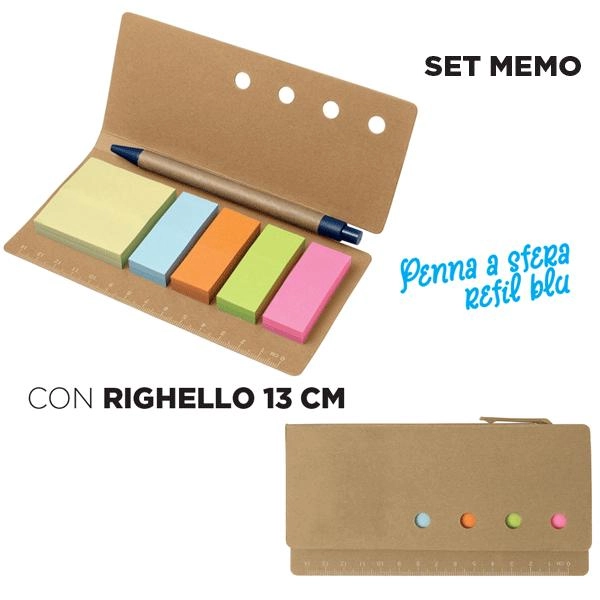 Immagine SET MEMO CON RIGHELLO