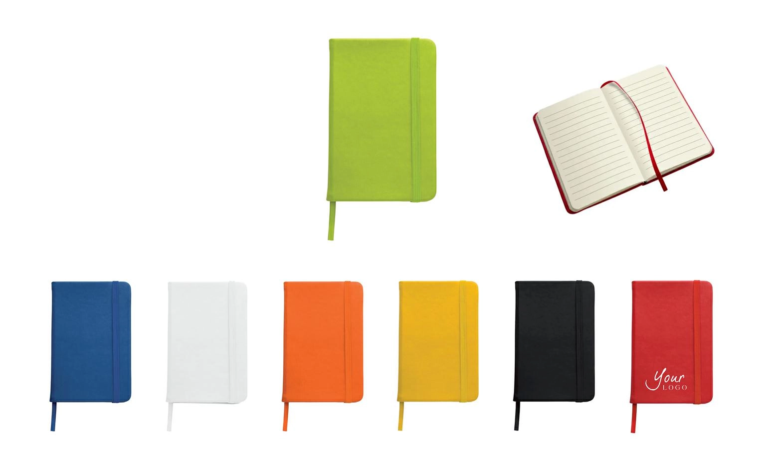 Immagine BLOCCO NOTES A6 CON ELASTICO E SEGNALIBRO