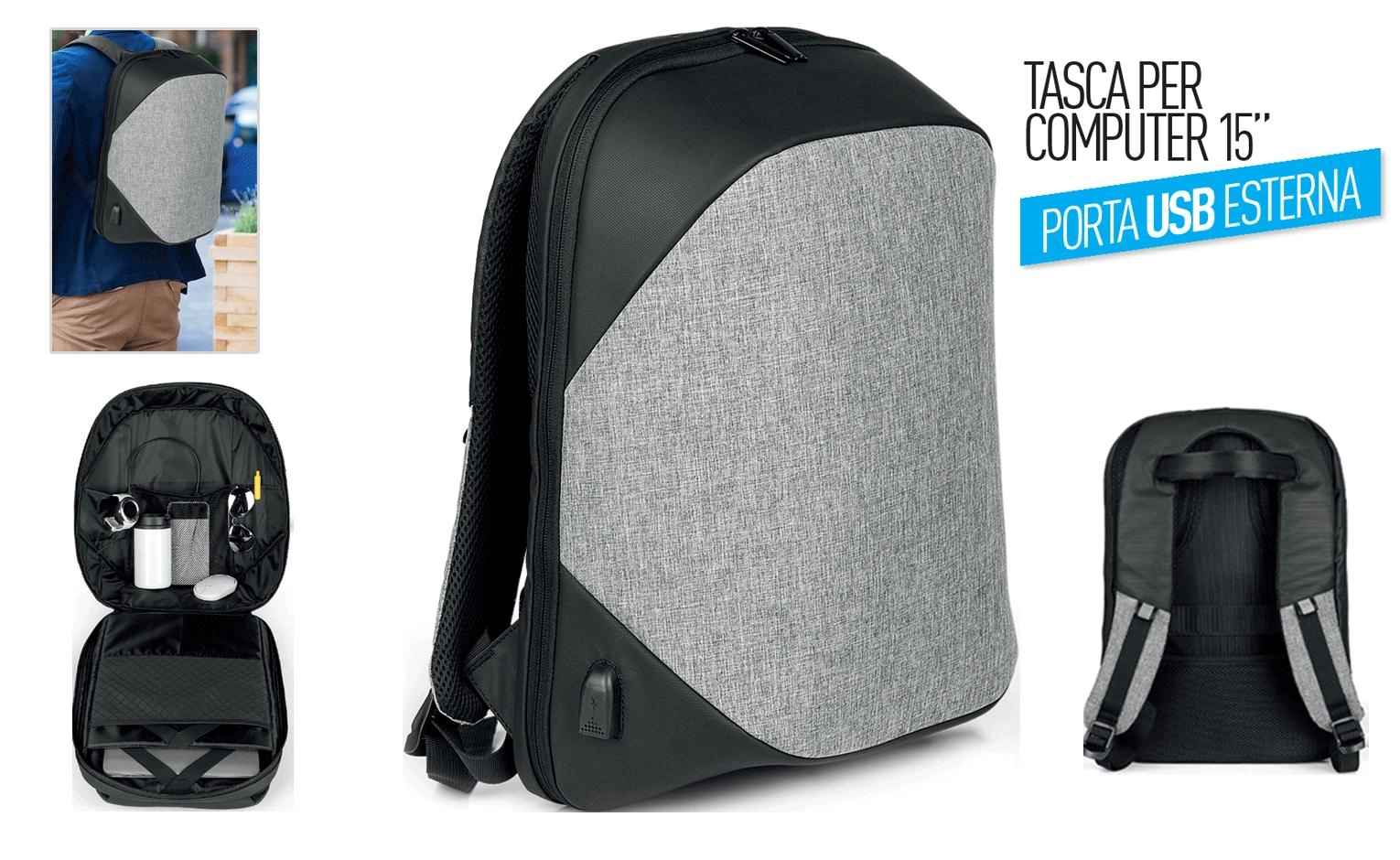 Immagine ZAINO PORTACOMPUTER ANTIFURTO 45x35x11