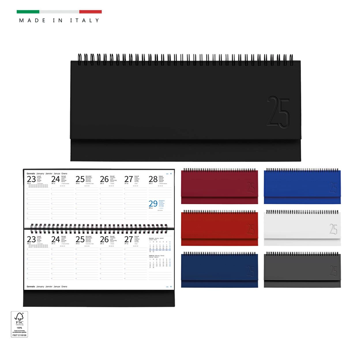 Immagine PLANNING SETTIMANALE DA TAVOLO 28,55x11,5 IN MATRA