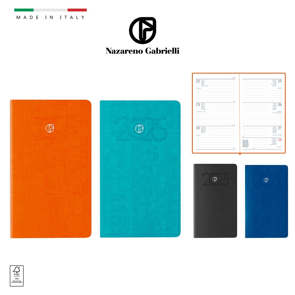 Immagine AGENDINA SETTIMANALE NAZARENO GABRIELLI 8x14