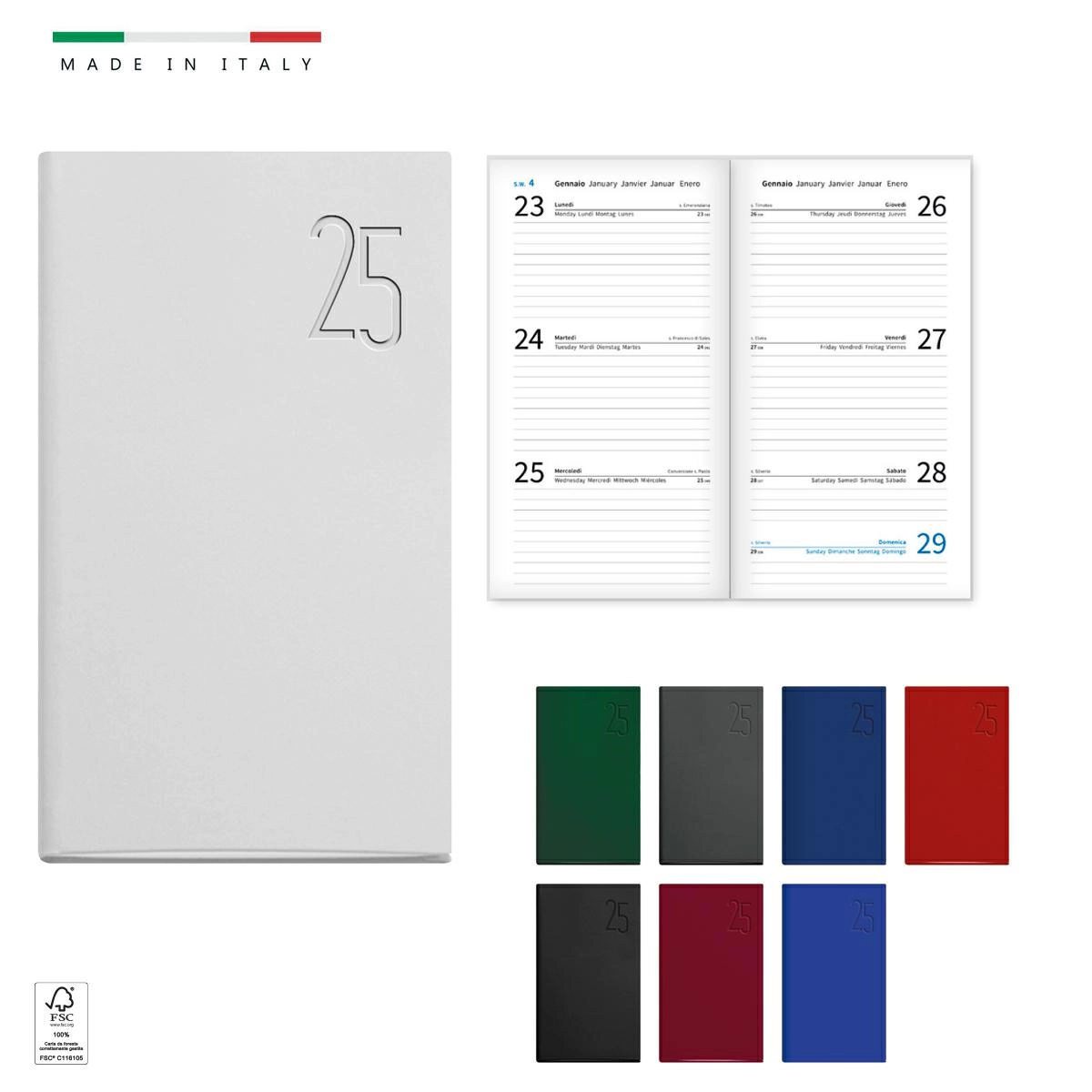 Immagine AGENDINA SETTIMANALE IN MATRA 8,2x14,8