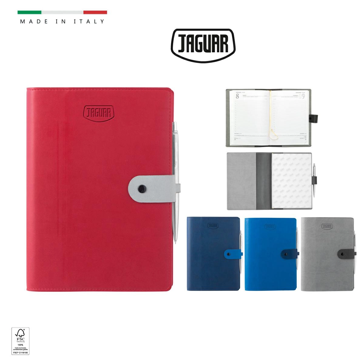 Immagine AGENDA GIORNALIERA A PORTAFOGLIO JAGUAR 15x21cm