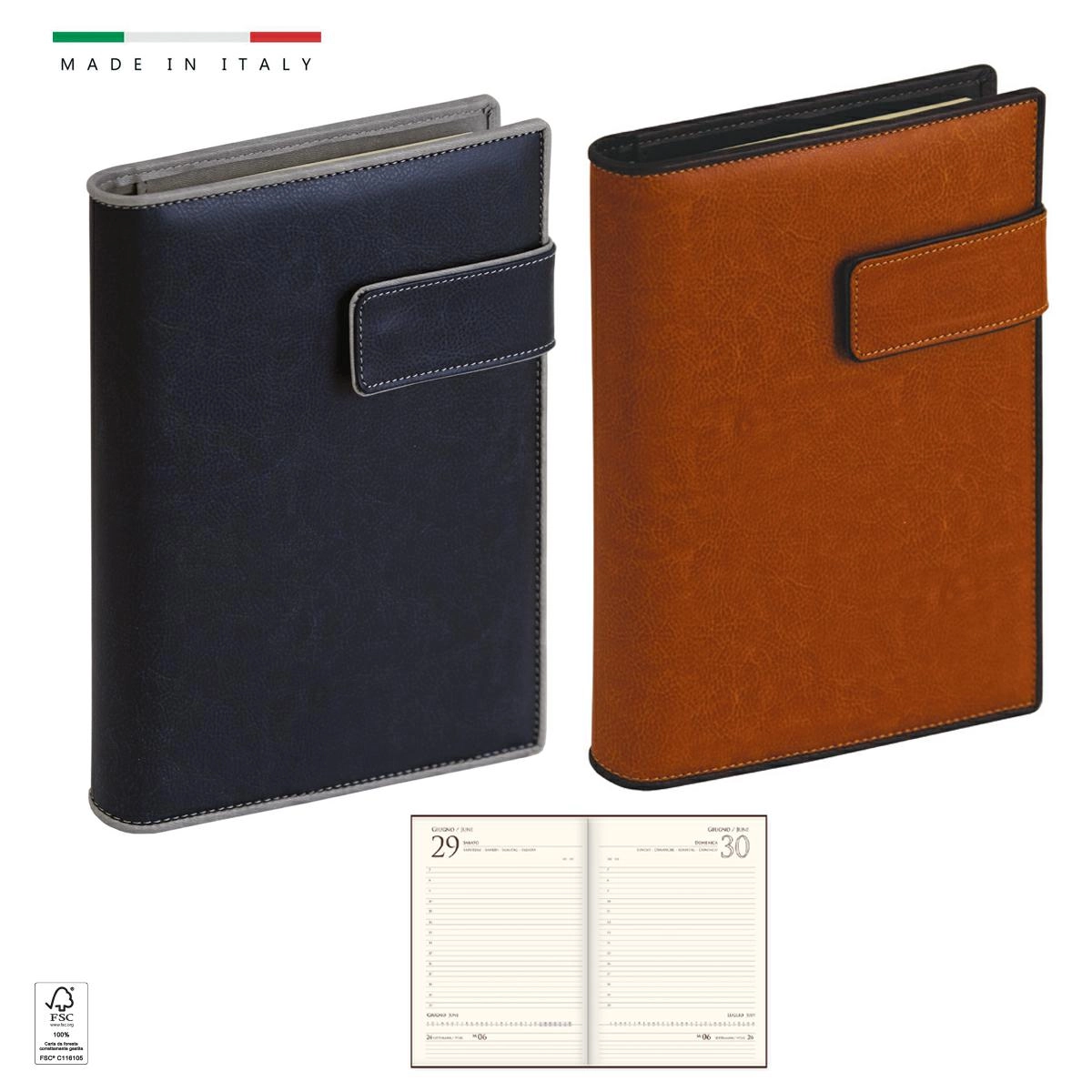 Immagine AGENDA PORTAFOGLIO GIORNALIERA IN IGUANA THERMO 17x24