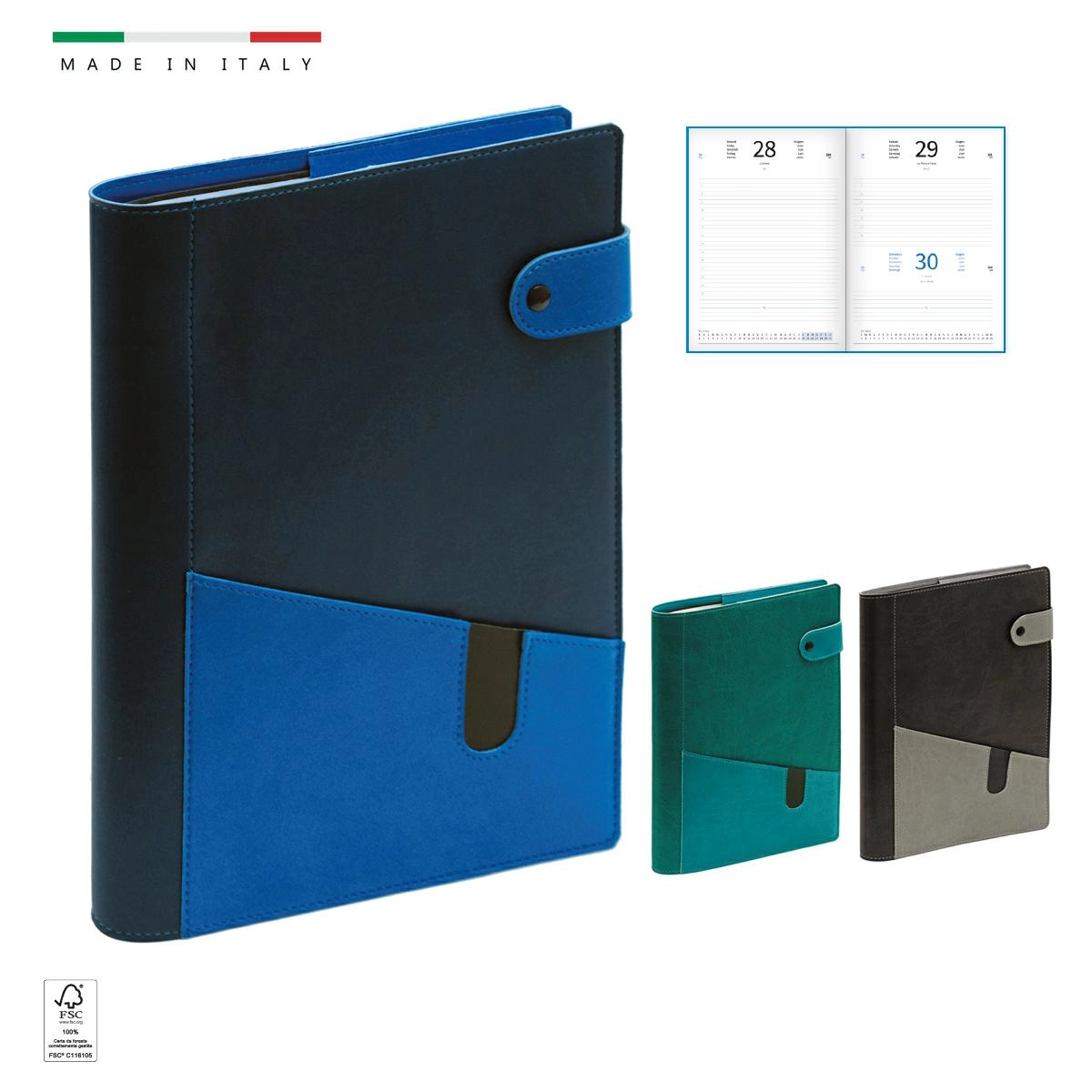 Immagine AGENDA PORTAFOGLIO IN VIVELLA GIORNALIERA 17x24