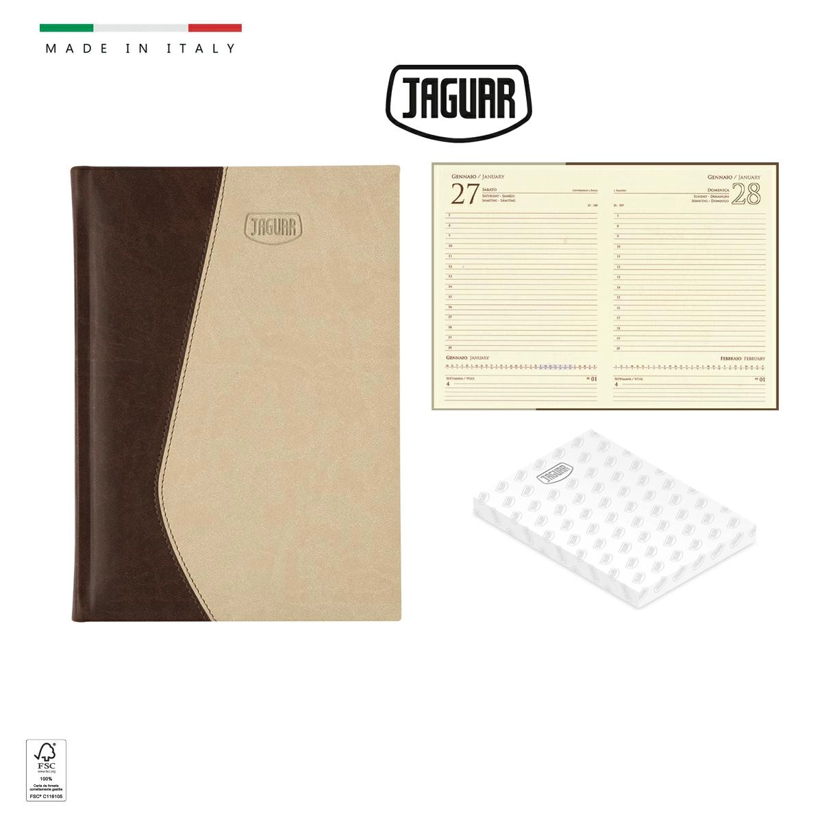 Immagine AGENDA GIORNALIERA 17X24 JAGUAR IN VIVELLA TERMOVIRANTE