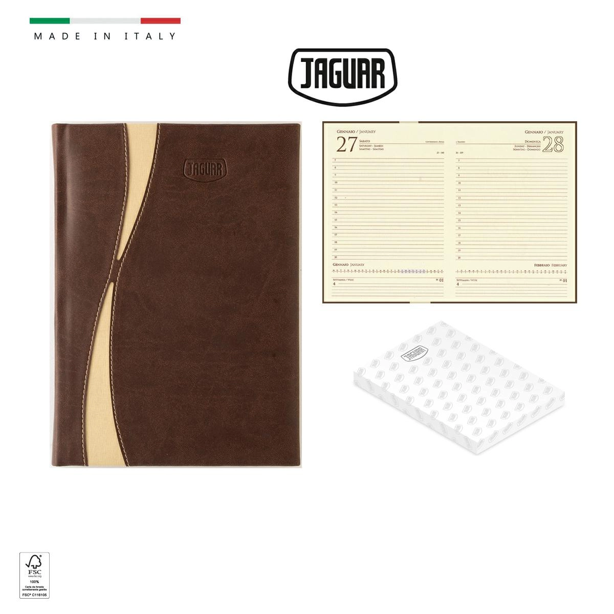 Immagine AGENDA GIORNALIERA 17X24 JAGUAR IN VIVELLA TERMOVIRANTE