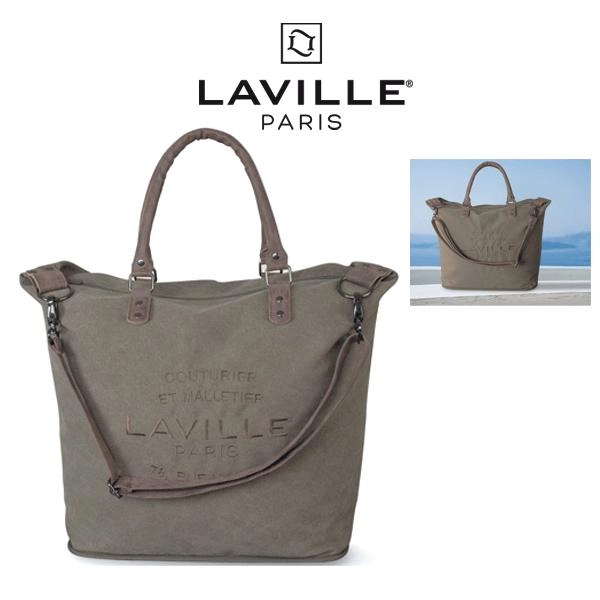 Immagine BORSONE IN COTONE DELAVE' ED ECOPELLE - LAVILLE