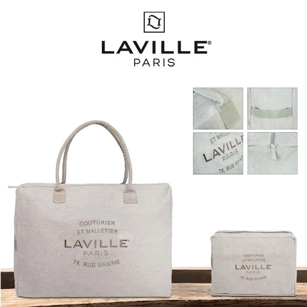 Immagine SET DA VIAGGIO VINTAGE LAVILLE PARIS IN POLYCOTTON