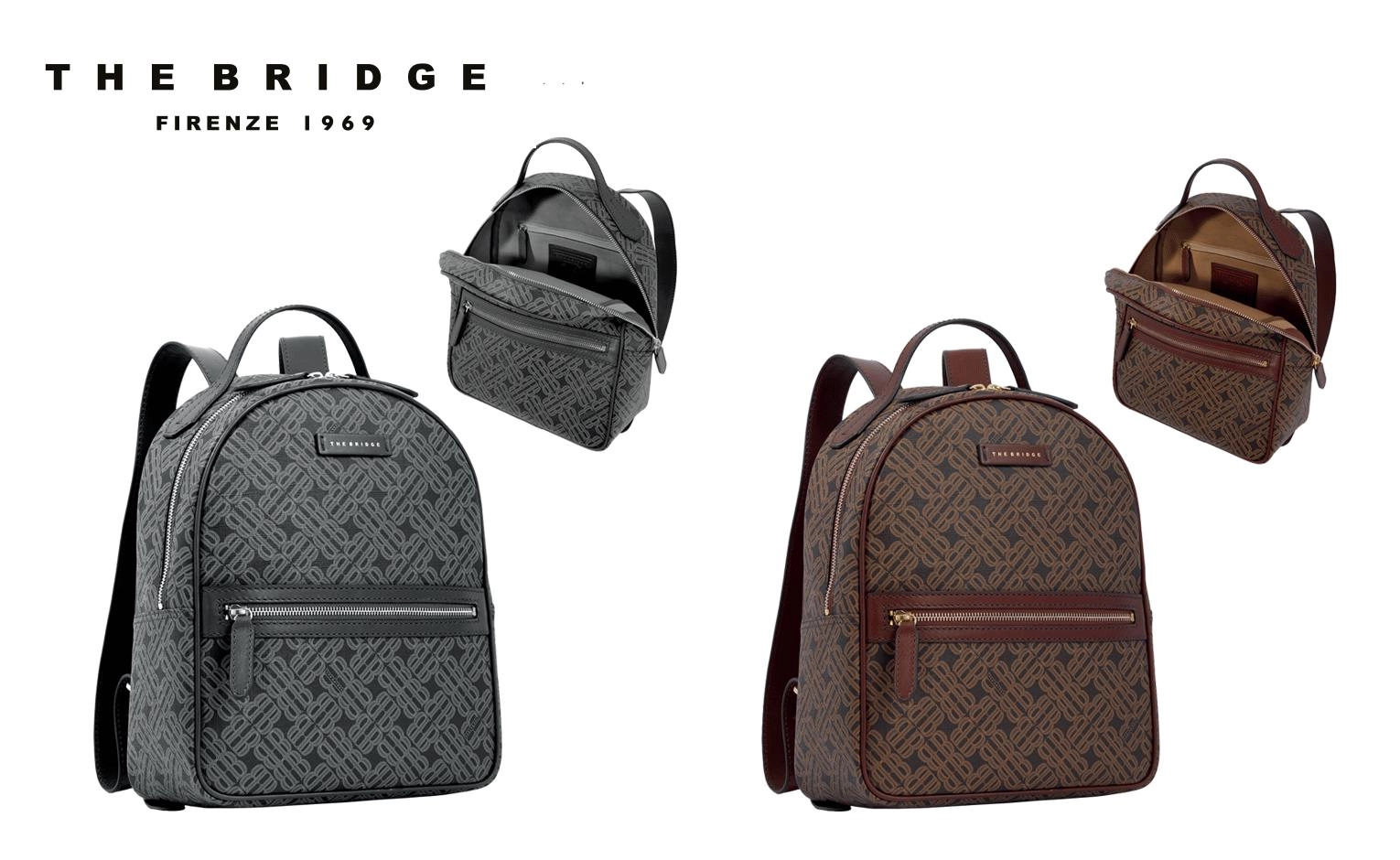 Immagine ZAINO IN TESSUTO SPALMATO GOFFRATO E PELLE THE BRIDGE