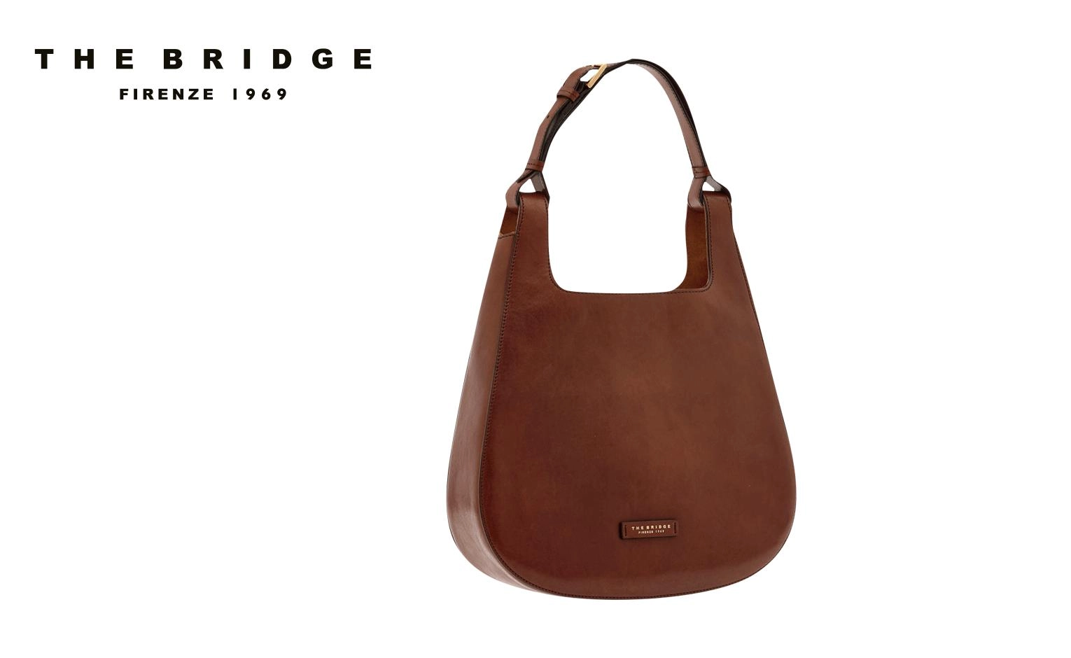 Immagine BORSA DONNA A SPALLA IN PELLE THE BRIDGE