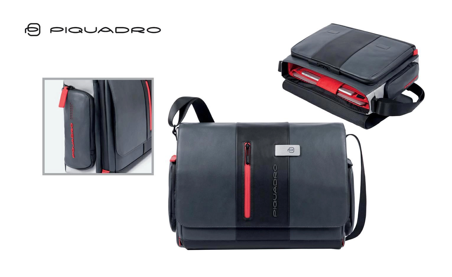 Immagine BORSA MESSENGER PORTACOMPUTER IN PELLE PIQUADRO