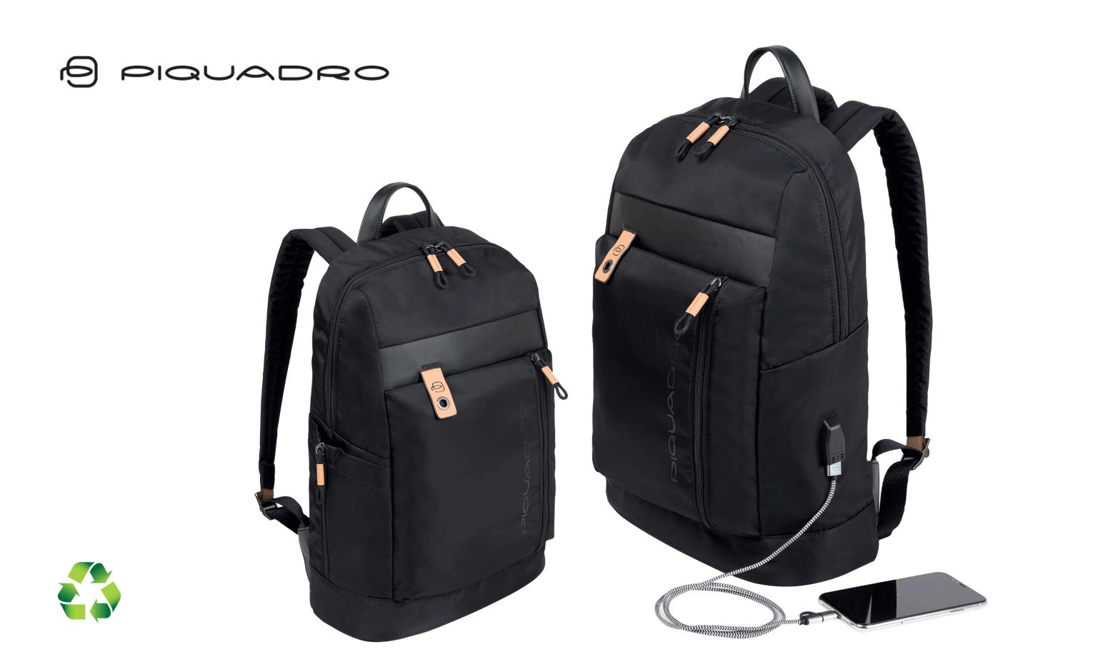 Immagine ZAINO PORTACOMPUTER IN TESSUTO RICICLATO PIQUADRO