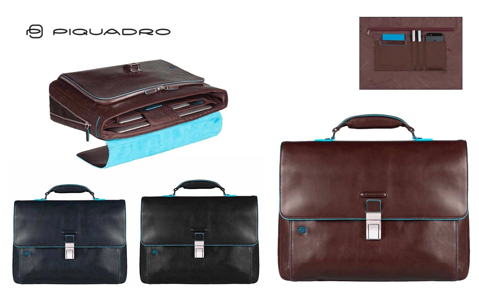 Immagine CARTELLA PORTACOMPUTER E PORTA IPAD IN PELLE PIQUADRO