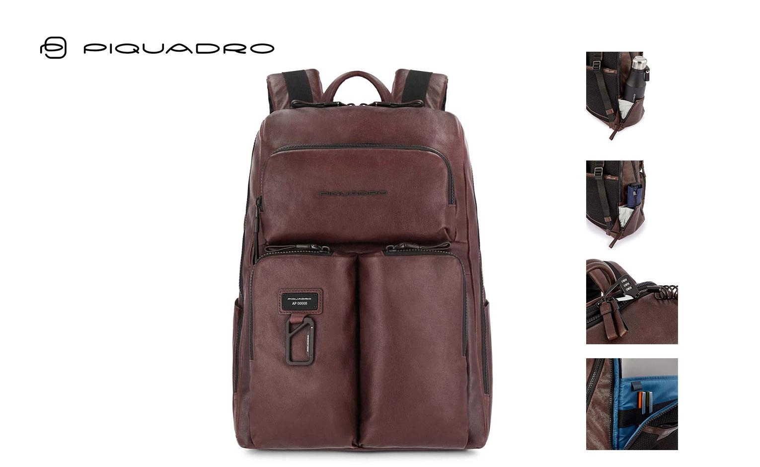 Immagine ZAINO PORTA COMPUTER IN PELLE PIQUADRO