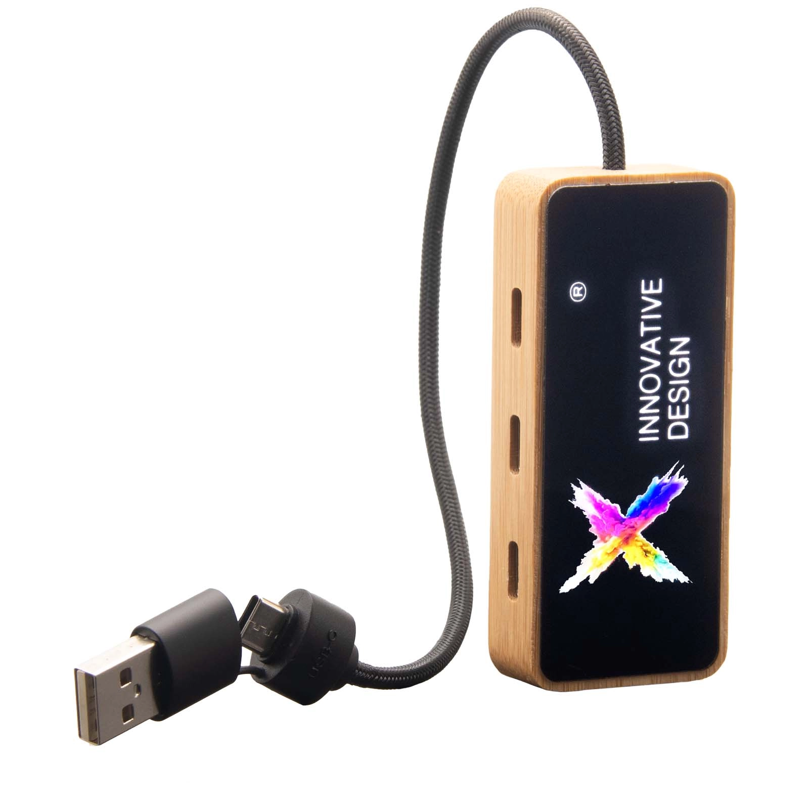 Immagine Hub USB 8 in 1 in legno con doppio ingresso e 6 porte SCX.design H21