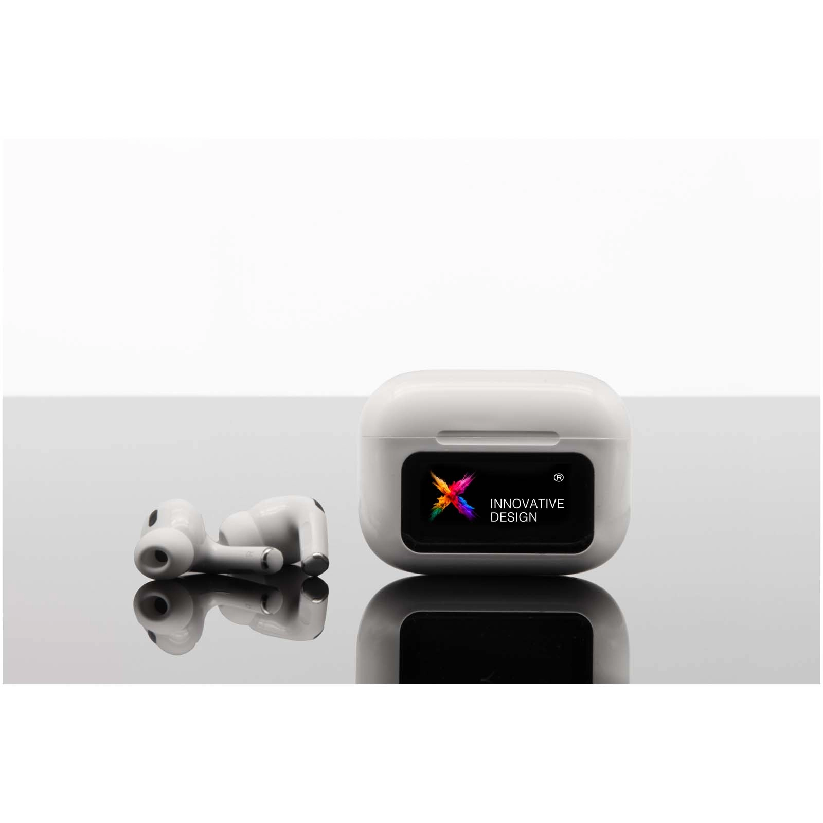 Immagine Auricolari ANC con custodia di ricarica e touchscreen interattivo SCX.design E26