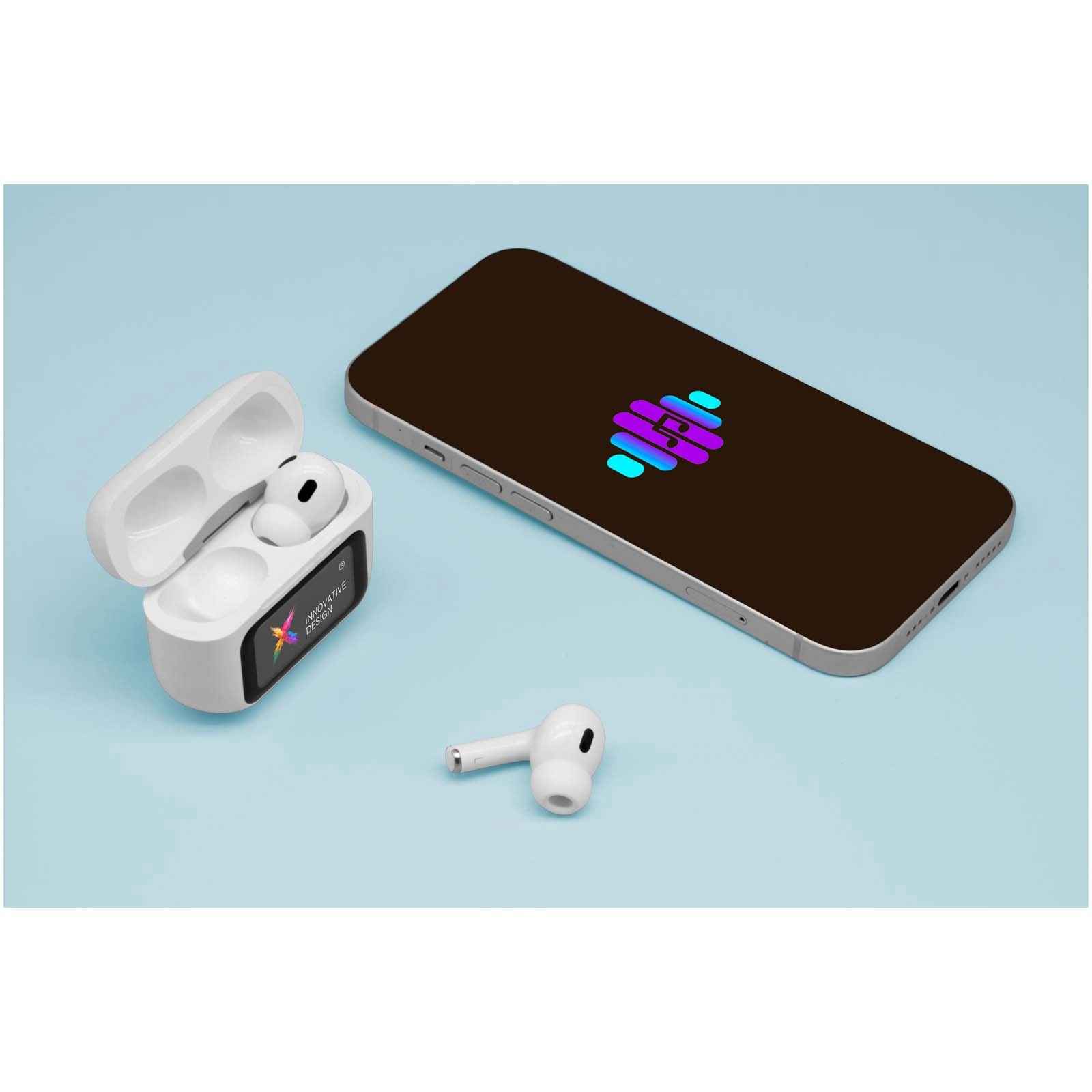 Immagine Auricolari ANC con custodia di ricarica e touchscreen interattivo SCX.design E26