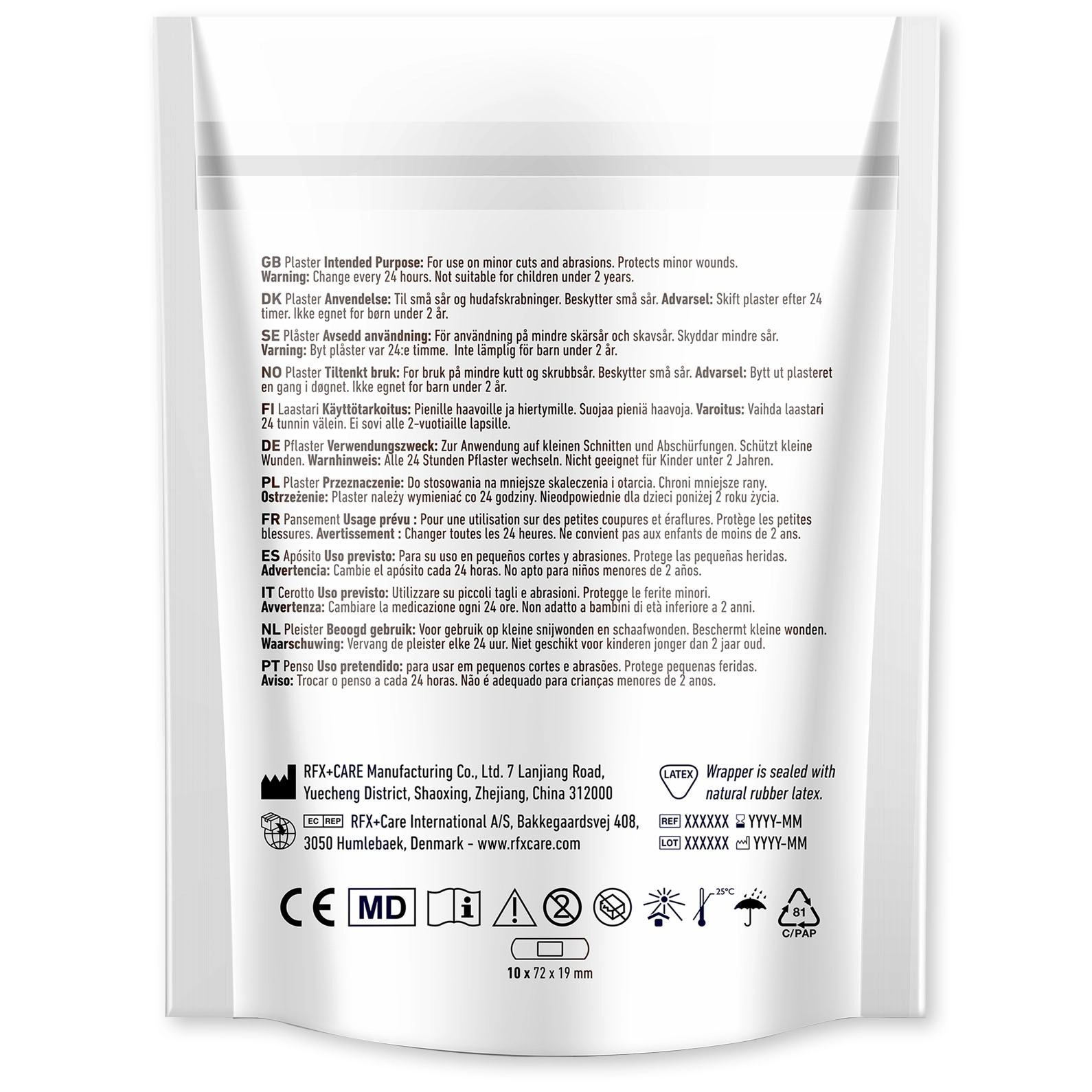 Immagine 10 cerotti personalizzabili in confezione di carta stampata full color