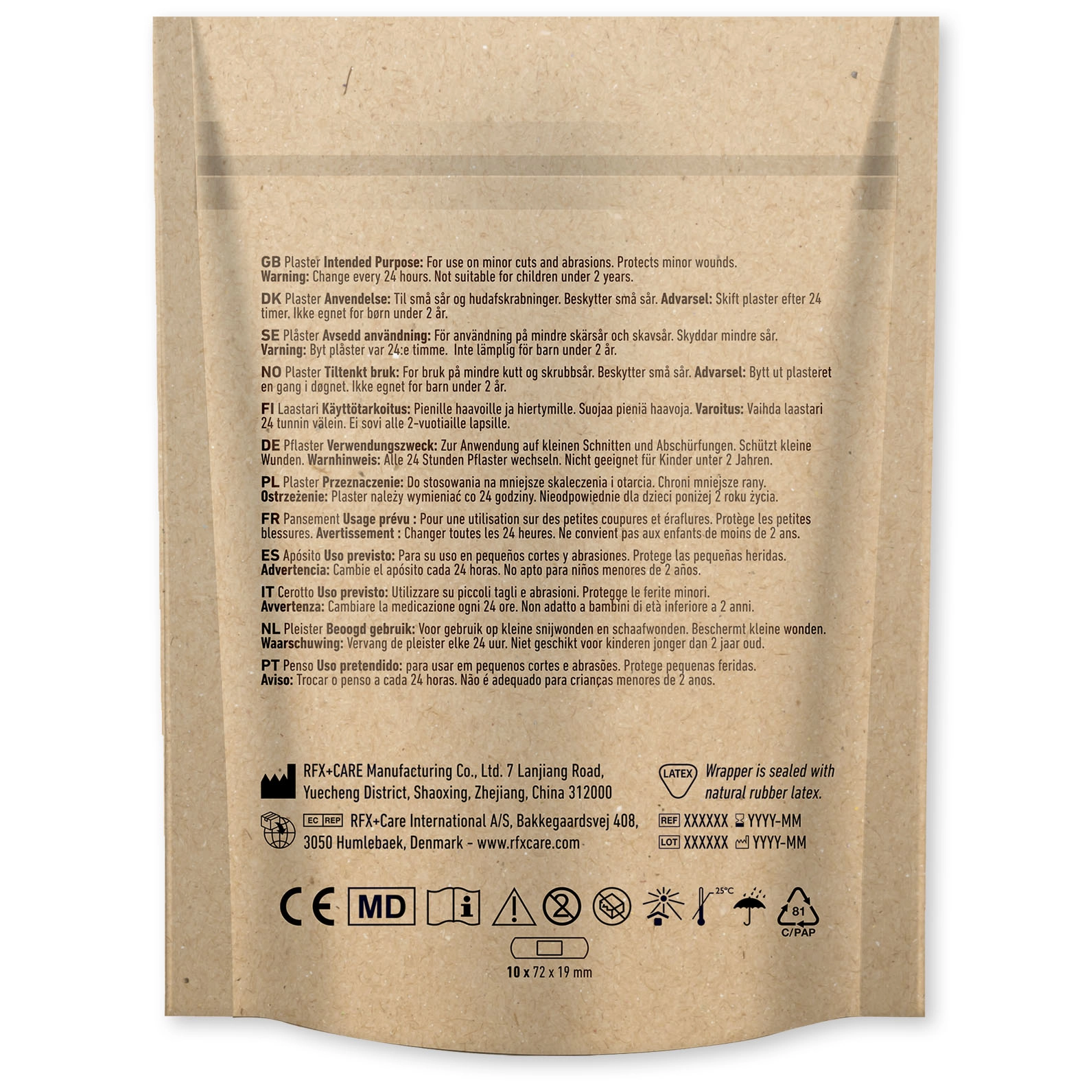 Immagine 10 cerotti in confezione carta stampata a colori