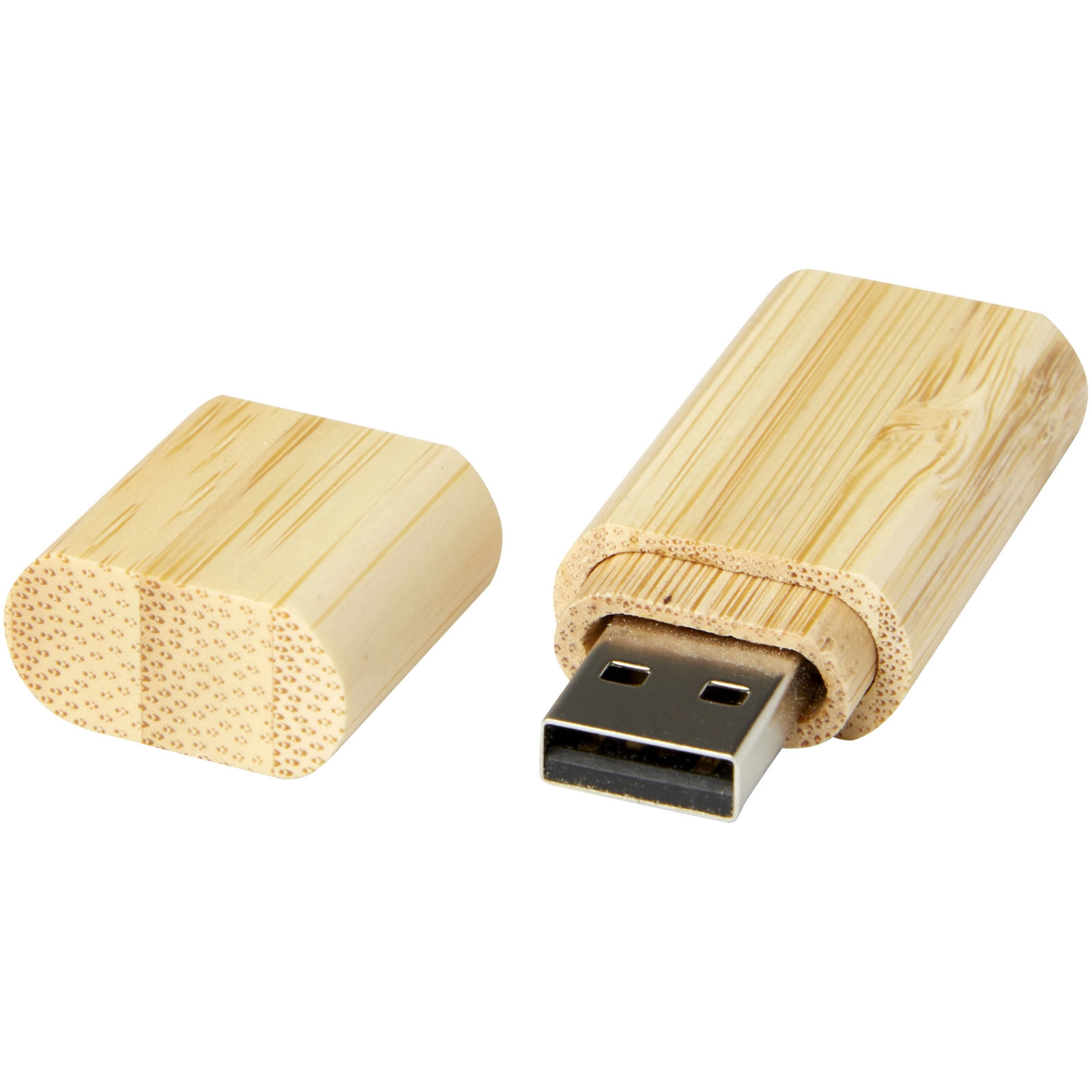 Immagine USB 3.0 in bambù con portachiavi