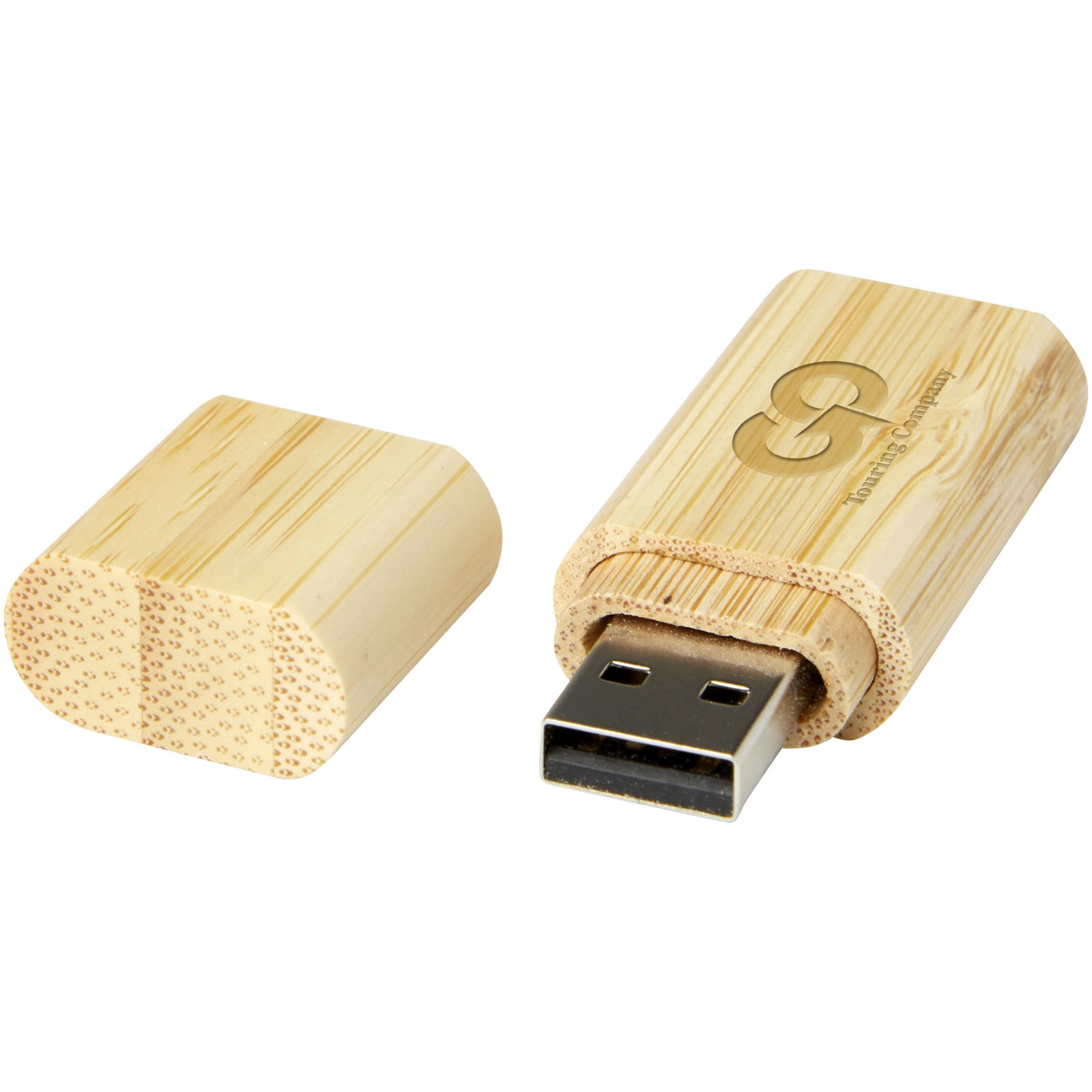 Immagine USB 3.0 in bambù con portachiavi