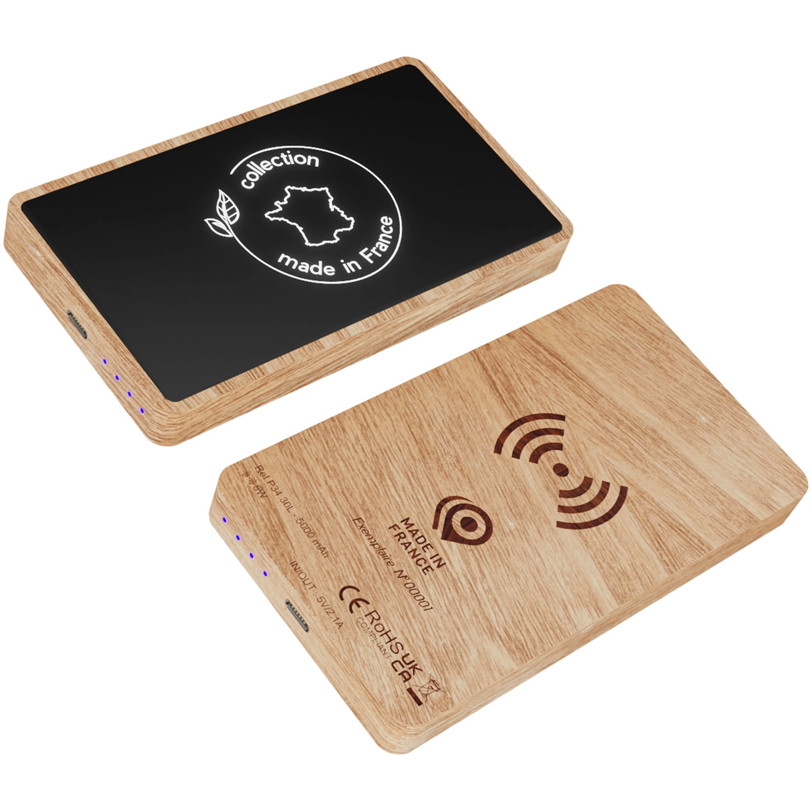 Immagine Power bank wireless in legno da 5.000 mAh SCX.design P34 