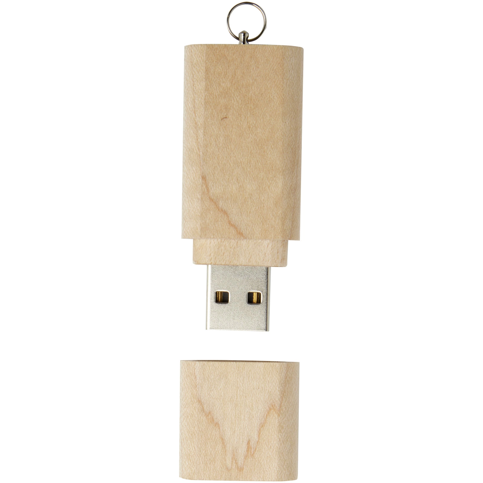 Immagine Chiavetta USB 3.0 in legno con portachiavi