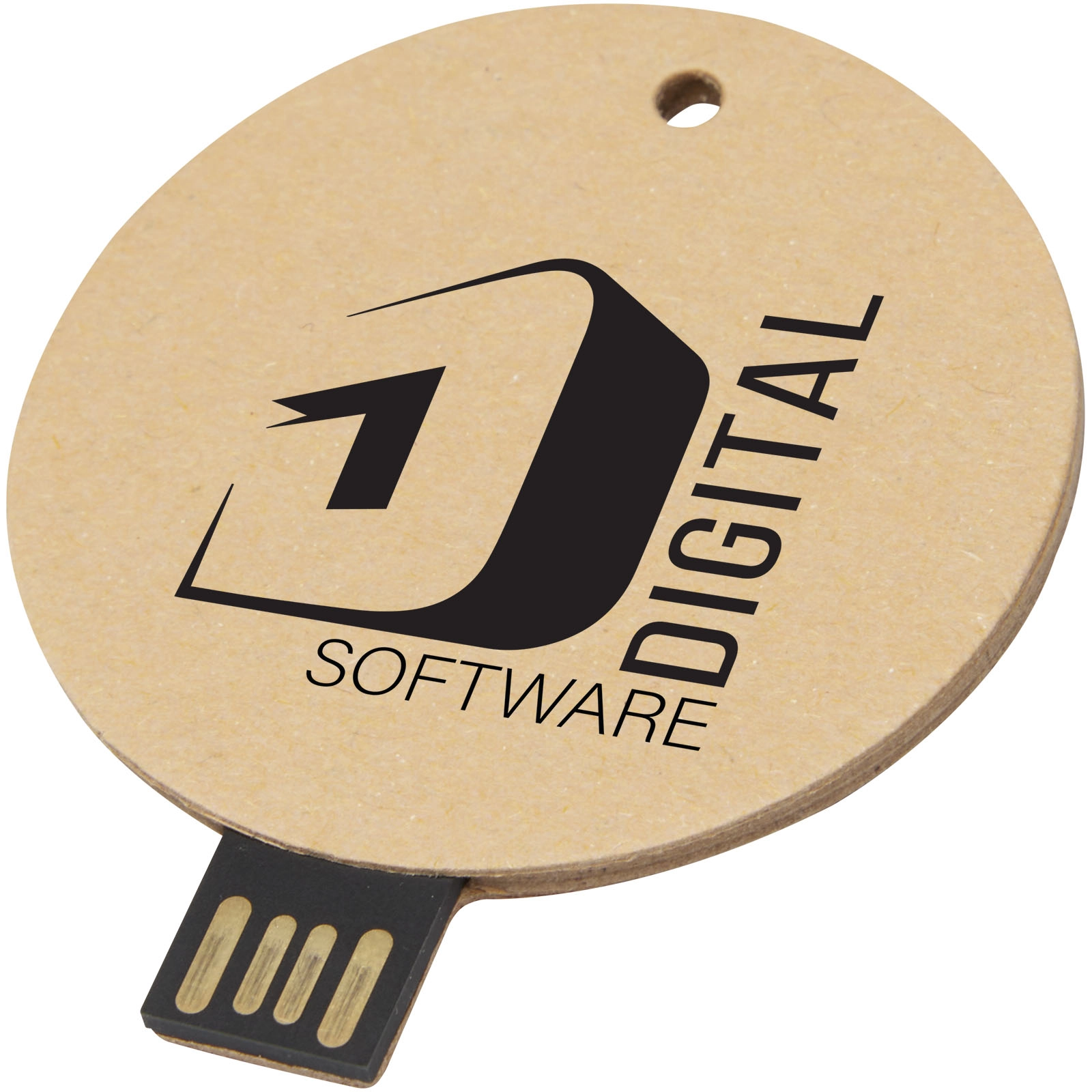Immagine USB 2.0 in carta riciclata rotonda