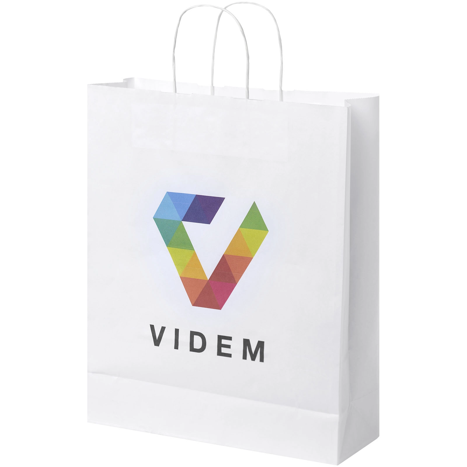 Immagine Sacchetto in carta kraft da 80-90 g/m2 con manici intrecciati - grande